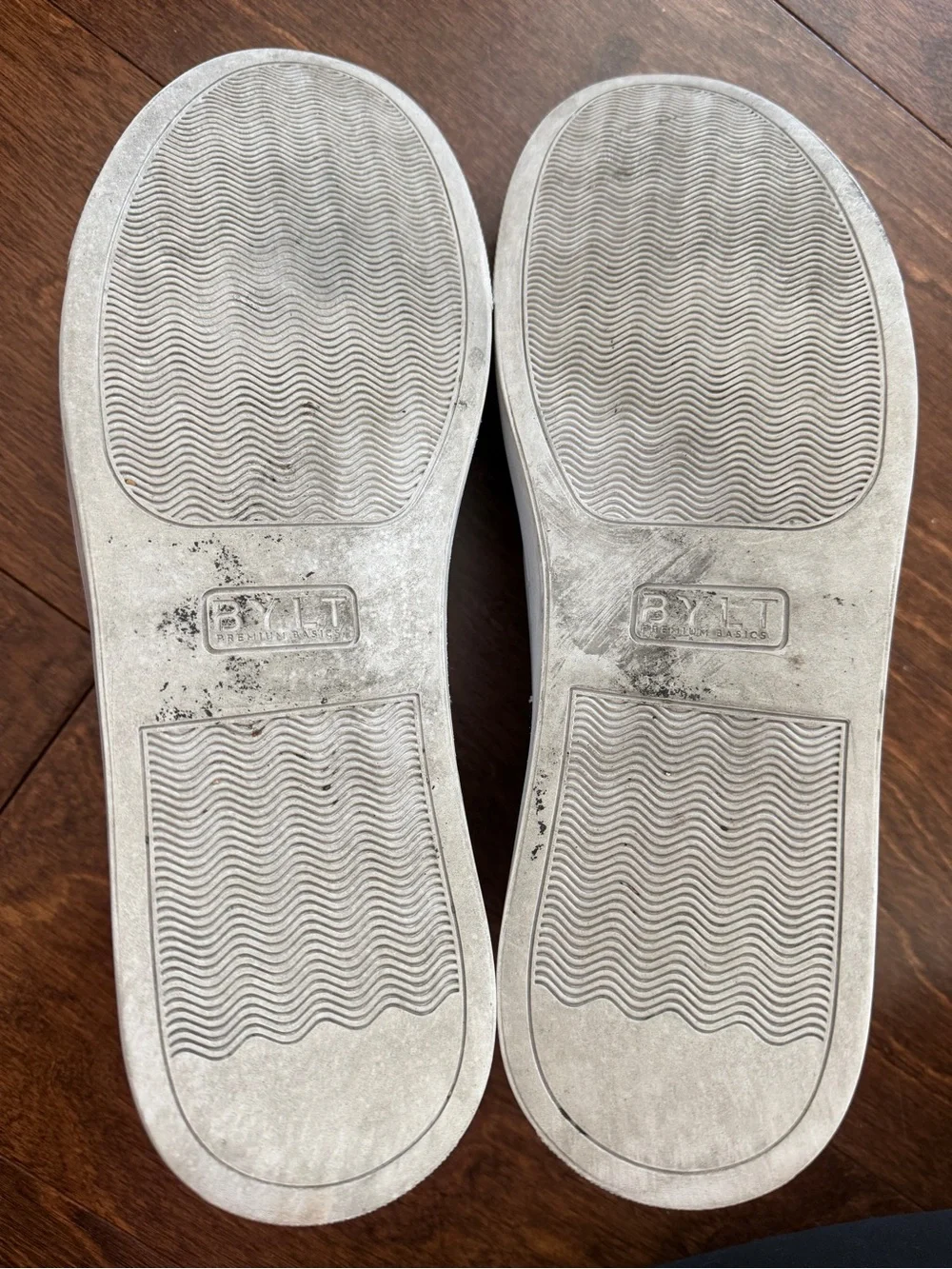 Men's BYLT Basic Everyday White Leather Sneakers - Size 10.5 - Picture 7 of 7